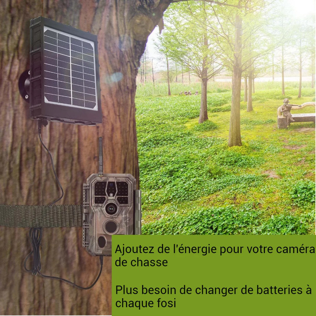 panneaux solaires pour camera de chasse 3W 8000mAh 12V/9V/6V sortie 5V