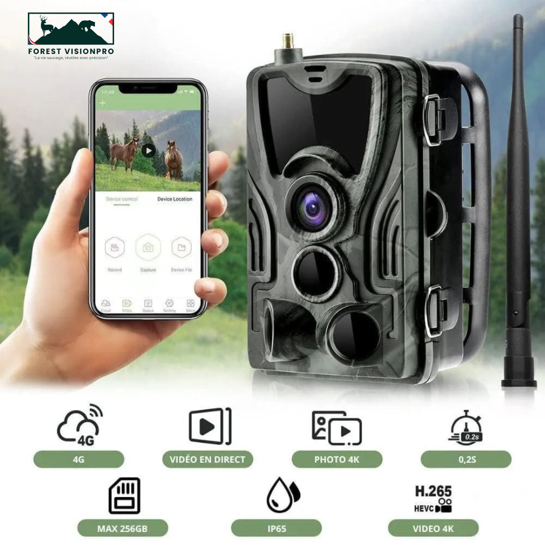 Caméra De Chasse 4G+ 4K Avec Écran - Forest VisionPro