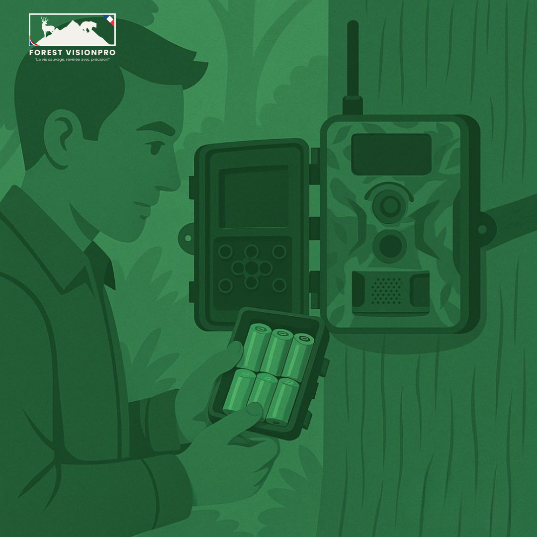 Batteries : Accus au lithium rechargeables avec chargeur - Pour camera de chasse