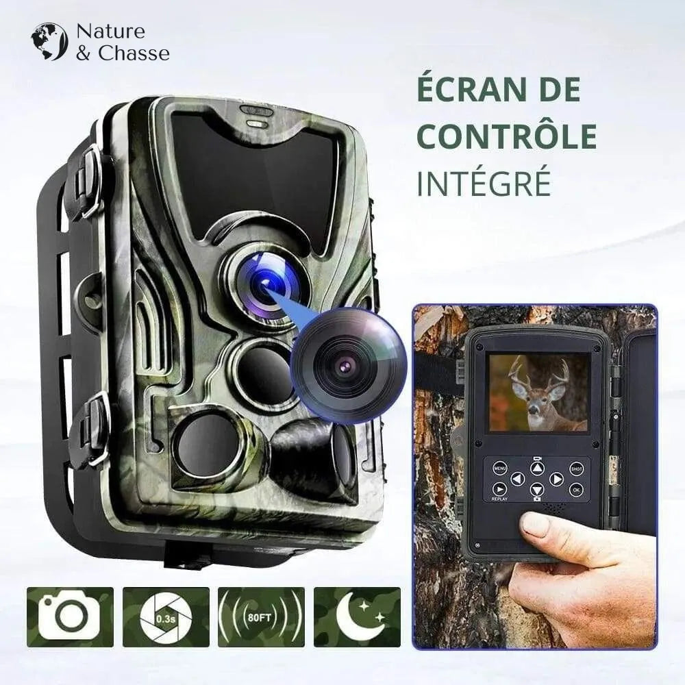Caméra de chasse 4K avec écran - Nature & Chasse®