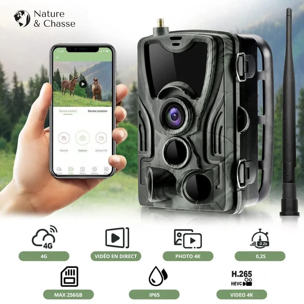 Caméra De Chasse 4G+ 4K Avec Écran - Nature & Chasse®
