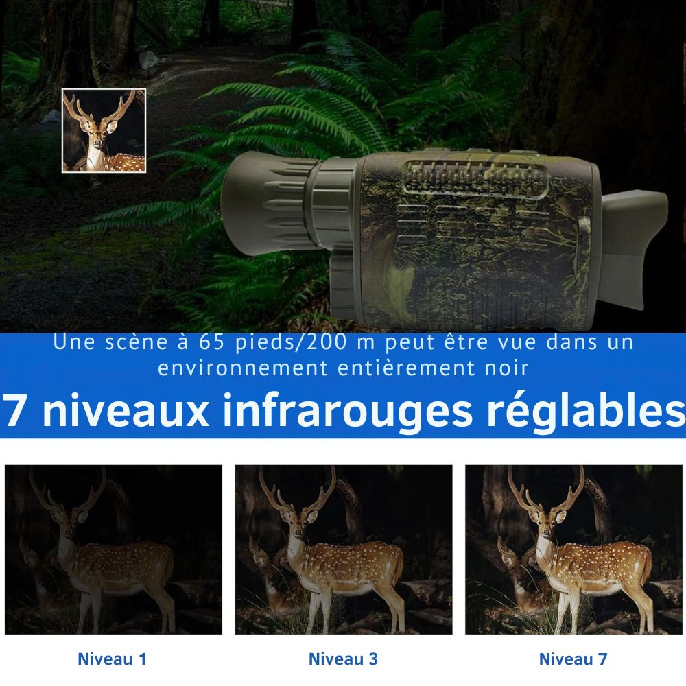 Monoculaire 5X infrarouge vision nocturne 4K