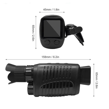 Monoculaire 5X Vision Nocturne avec Caméra HD, Enregistrement Vidéo Chasse
