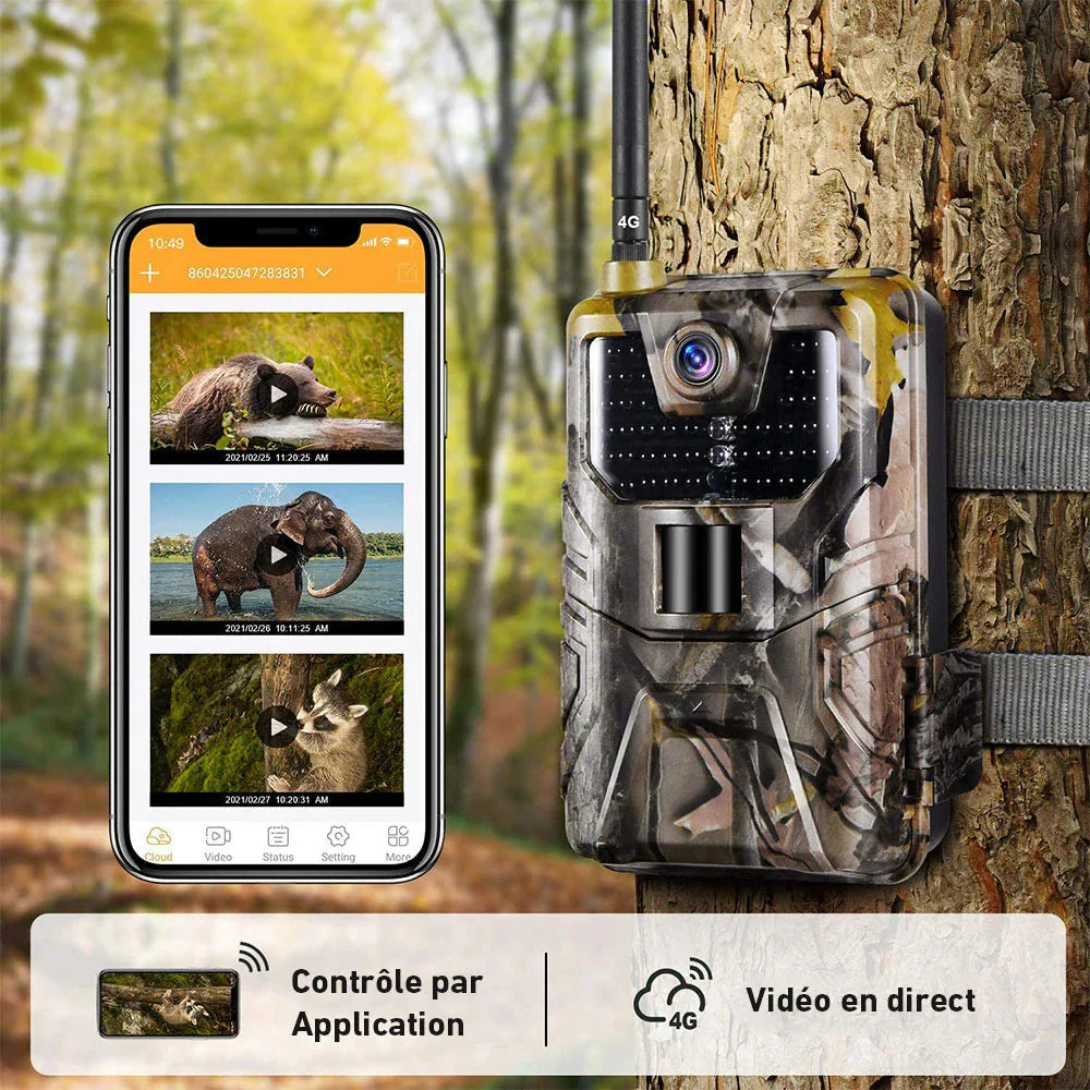 Caméra de chasse 4K & 4G Connectée Telephone Vision Nocturne